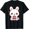 Süßes Kaninchen isst Erdbeere Grafik-T-Shirt für Tween-Mädchen