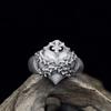 Adjustable Open Ring Men Women Vintage Thorn Heart Design Copper Jewelry Retro Punk Hip Hop Accessory
