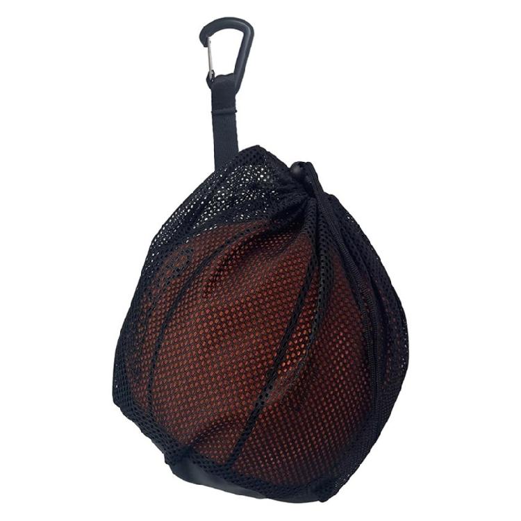 Single Football Bag Mesh Basketball Bag with Zippers Pocket, Drawstring Back Bag for Basketball Volleyball Storage Bag 1