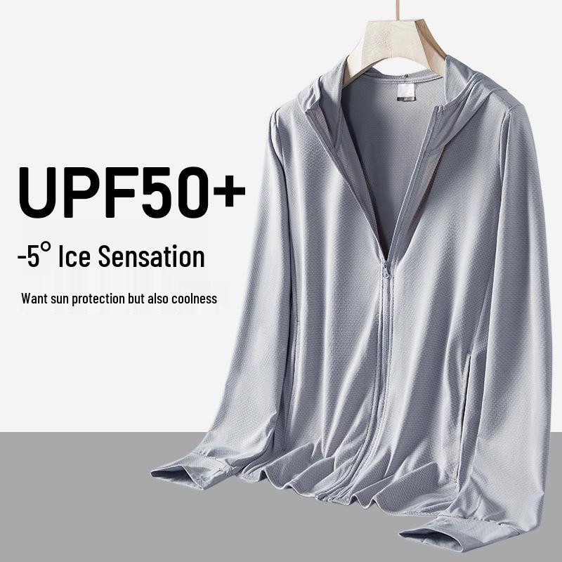 Ice Silk Men's Sun Protection Jacket 2026 - New Style, Anti-UV, Breathable, Thin for Summer & Outdoor Fishing