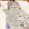 To My Daughter from Mom Envelope Fleece Blanket Customizable Patterns The Best Gift for Mothers Day New