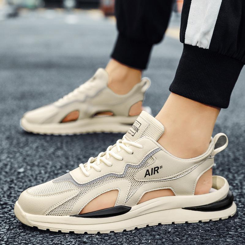 Sports sandals hollow board shoes youth summer breathable non-slip soft sole driving bag head hollow breathable