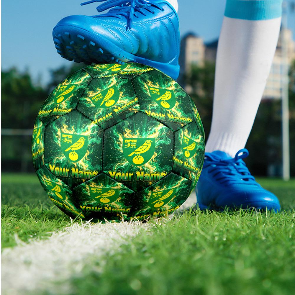 Norwich City Fashion Size 5 Football Wearproof Non‑Slip Soccer Ball For Sports Training Entertainment Use