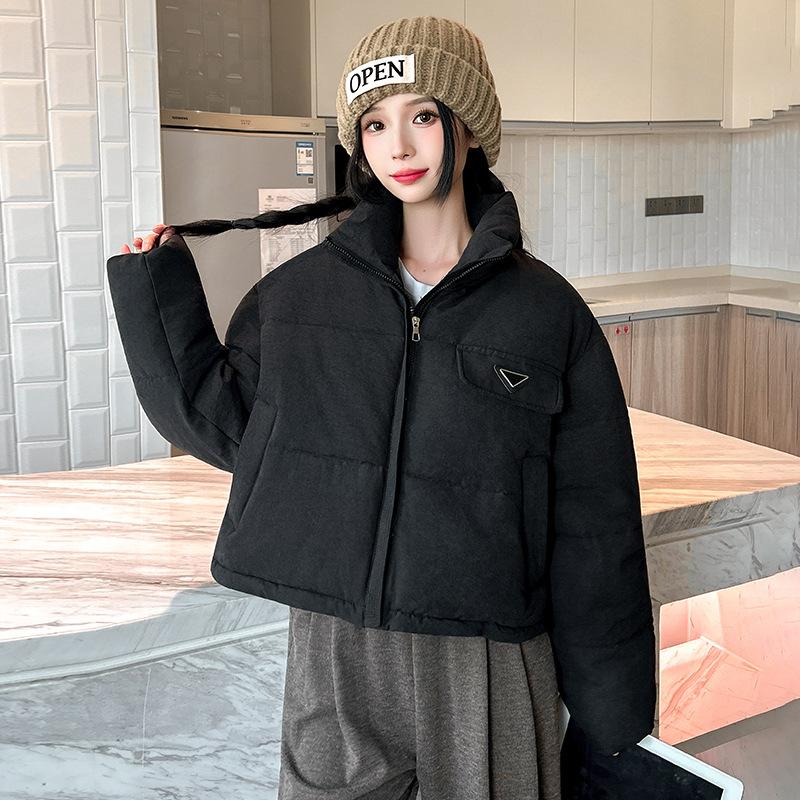 Winter New Women's Corduroy Stand-up Collar Long-sleeved Cotton Clothes Jacket Jacket Bread Clothes Warm Cotton Clothes
