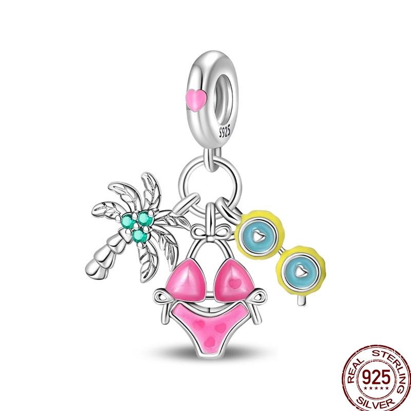 Original Copper Charm Beads Luminous Firefly Tarot Card Perfume Butterfly Bead For Women Diy Bracelet Charm Jewelry