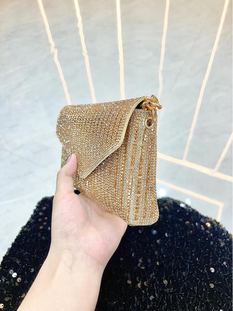 Grenzüberschreitende Mode Diamantketten-Clutch – Vielseitliche Abend-, Umhänge-, Schulter- oder Unterarmtasche