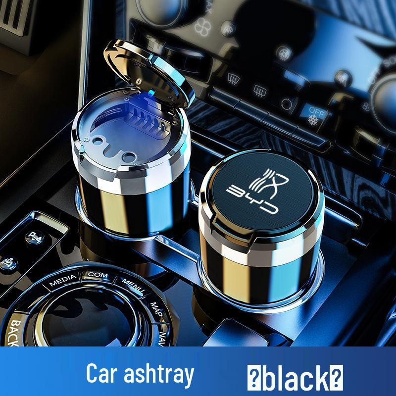 BYD Car Han Multifunctional Hanging LED Ashtray with Lid - Interior Accessory