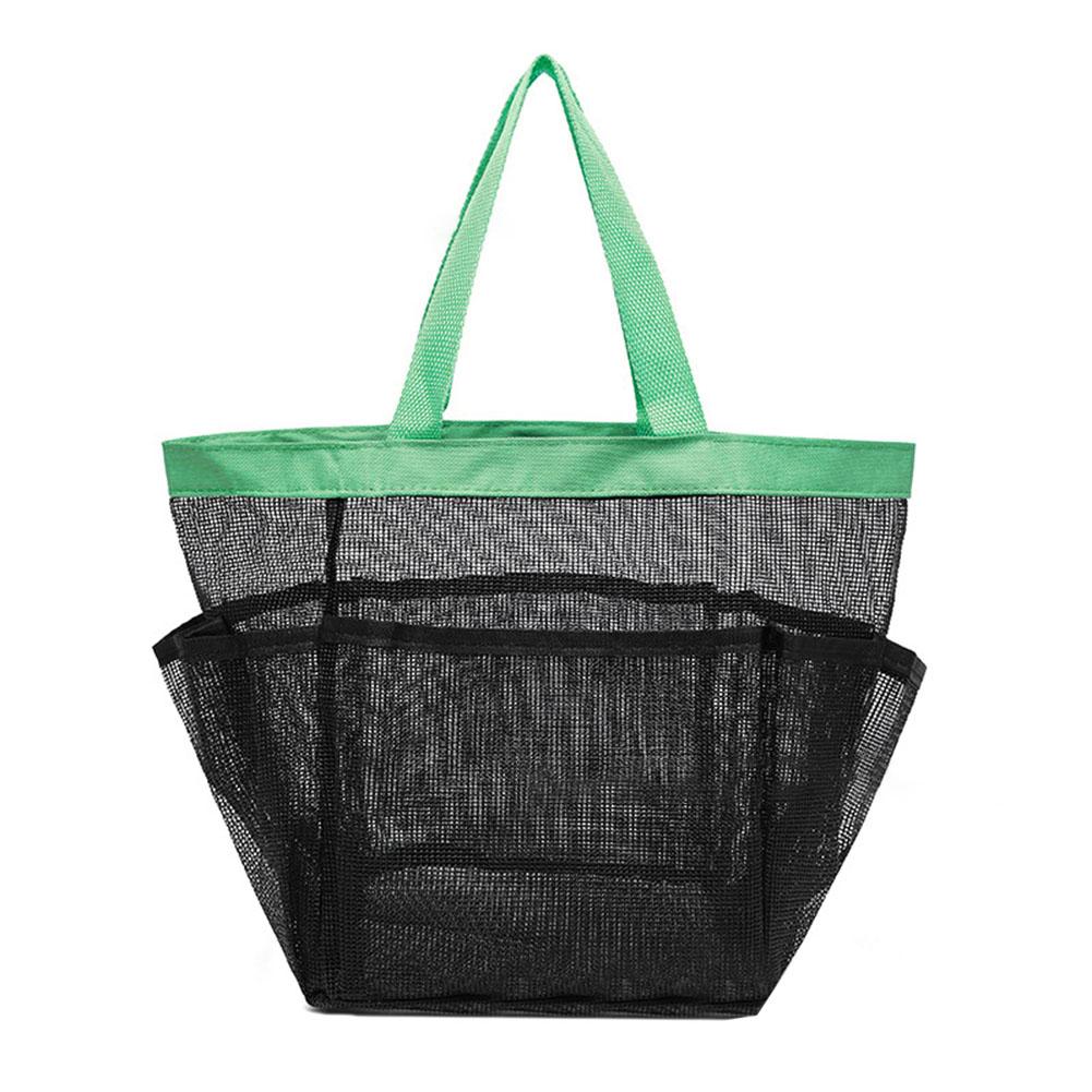 

6.7*11.8*1.6 Inches Mesh Shower Organizer Lightweight Bath Accessory Bag Beach Bath Organizer Easy Clean Materials зелений