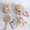 Cream Lolita Original Bow Lace Top Hat Flower Balls Hairpin Veil KC Pillow Ribbon Headband