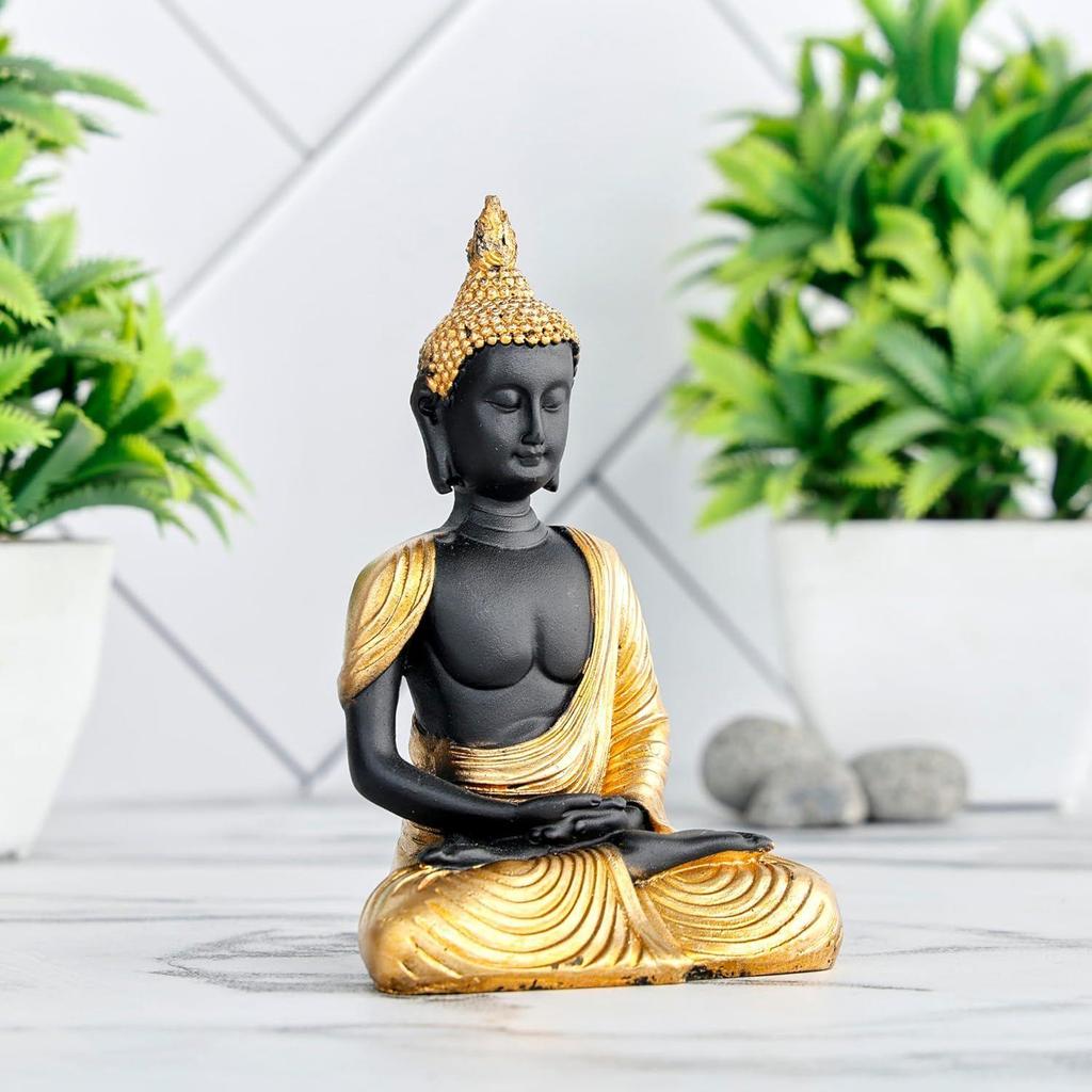 New Sitting Meditating Buddha Statue Showpiece Idol Home Decor Items for Living Room and Gifts