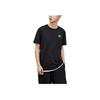 Anta Solid Color Outdoor Casual Valentines Day Sports Crew Neck Pullover Short Sleeve T-Shirt Unisex T-Shirts Basic-Black 972428108-2
