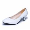 Large Size Single Shoes Women's New Pointed Head Shallow Mouth Fourseason Single Shoes Fashion Thick Heel High Heel Women's Shoes Large Size Work Sho