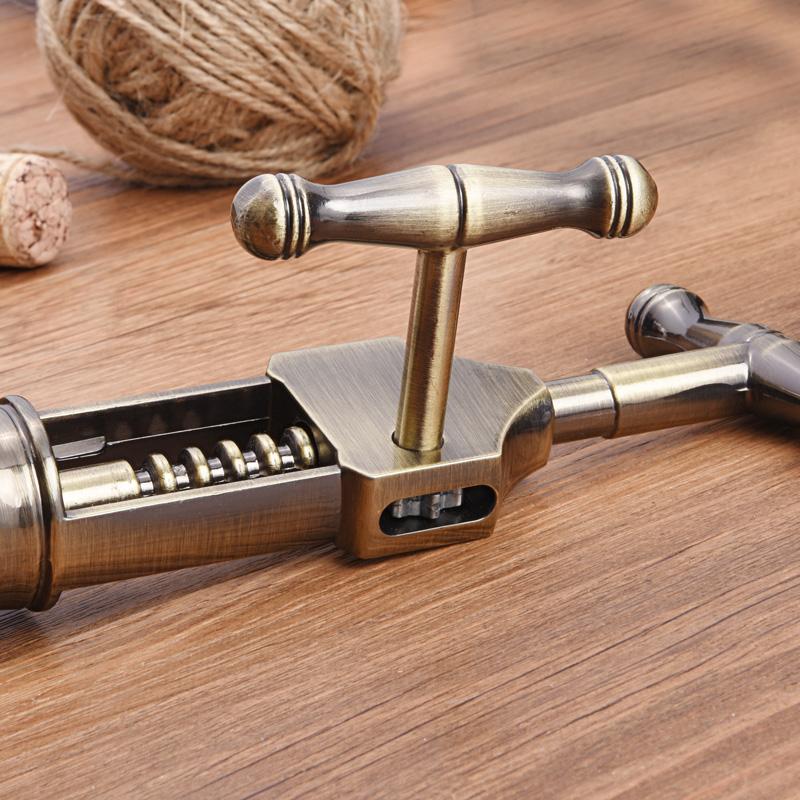 Apribottiglie in lega di zinco vintage, cavatappi in metallo, design a leva, cavatappi per vino, utensili da cucina e bar, rimuovi tappo