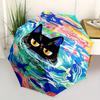1pc Cat SwimmingAutomatic Open/close, All-Season Portable Folding Umbrella for Friends, Travel, Everyday, Events - Compact Parasol, Outdoor
