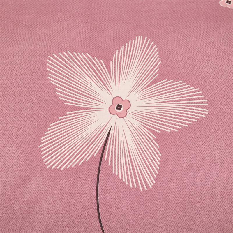 White Flower Printed Bed Sheet Set Simple Pink Cotton bedspread Thickened Bedding Set Luxury Soft Flat Sheet with Pillowcases