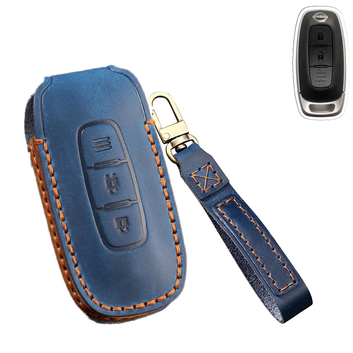 

SANRILY Ключ-карта Nissan Ключ Ключ Совместимый с Nissan и Новый Стильный Синий Чехол, Держатель, Крышка, Защитный, Ariya, Sakura, X-Trail/Infiniti, Высококачественный,