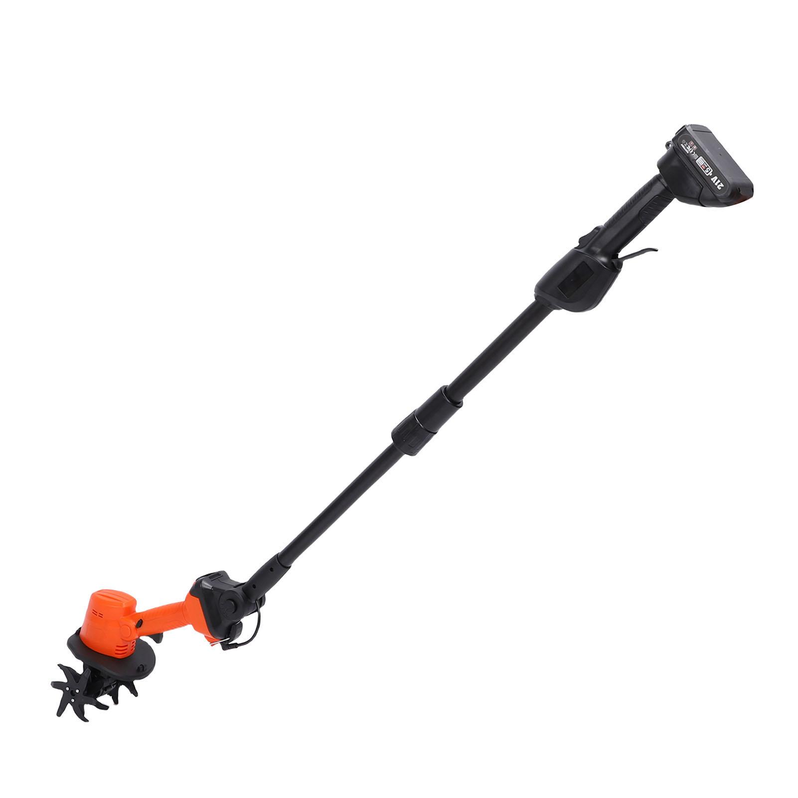 Motoculteur sans fil 235 tr/min 4 dents Cultivateur électrique pour le jardinage Affaissement du sol Fossé Largeur de travail 4 pouces Batterie 1,5 Ah