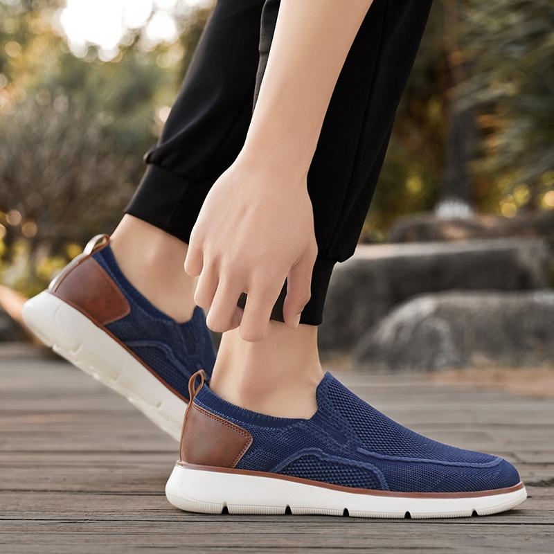 Mens Boat Shoes Casual Loafers Slip On Walking Dress Sneakers Mesh Business Oxfords Work Lightweight Soft Sole