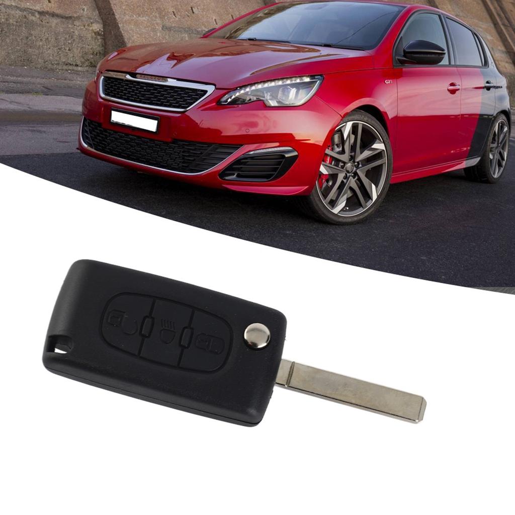 Coque de protection pour clé télécommande de voiture à 3 boutons, compatible avec C3, C4, C5, C6, Picasso