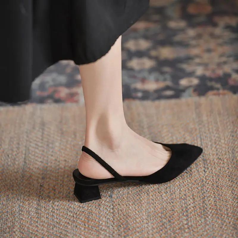 Fashion Shoes for Women 2025 Hot Sale Slingbacks Women's High Heels Fashion Shallow Mouth Office and Career Sexy Slip-on Toe Cap Sandals