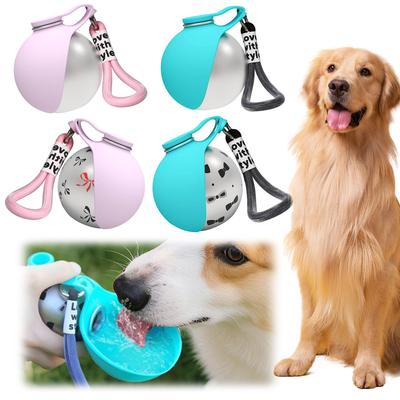 Portable Tumbler for Dogs with Silicone Bowl Foldable Pet Water Bottle Stainless Steel Ideal for Walking Hiking & Travel