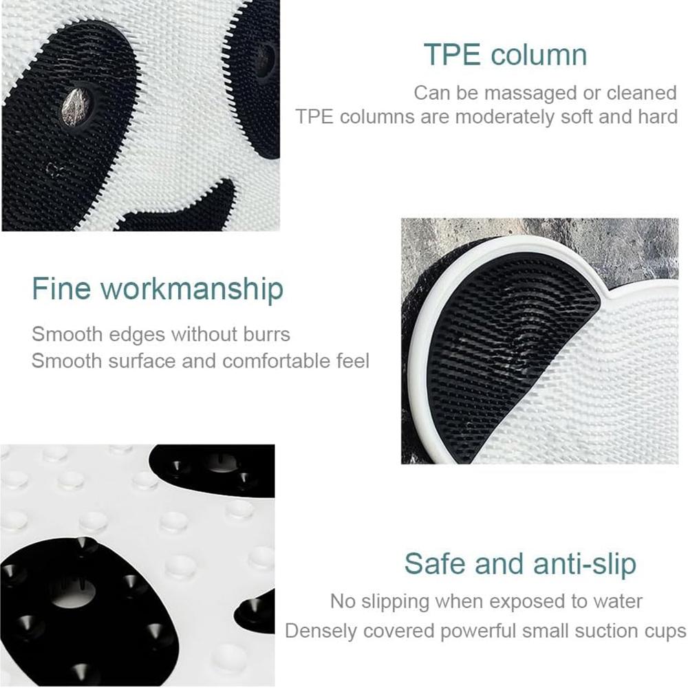 Silikon Panda Fußmassage Bad Anti-Rutsch-Matte Rückenmassage-Matte Peeling Bad Füße Entfernen Tote Haut Duschbodenmatte