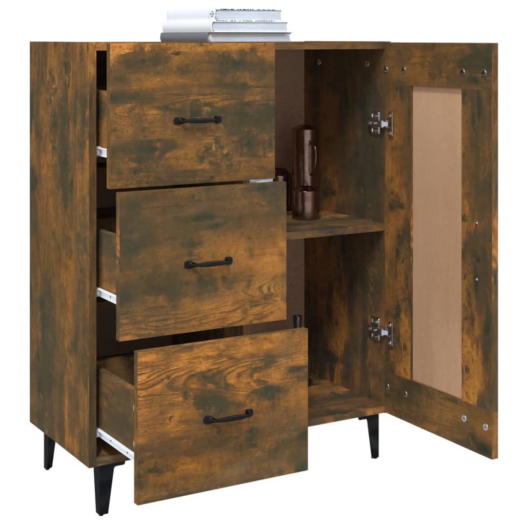 Sideboard Smoked Oak 69.5 x 34 x 90 cm Wood Based Panel