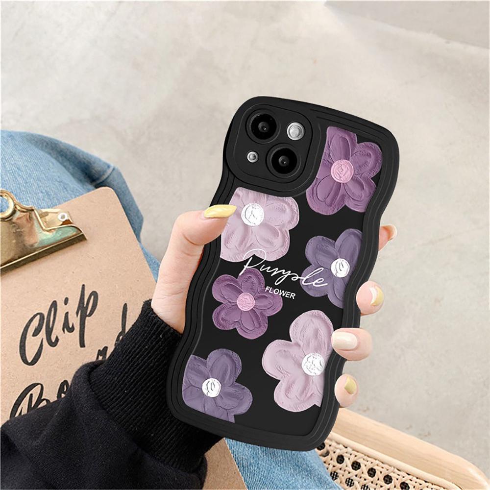 Flower Phone Case For iPhone 11 15 13 14 Pro Max 12 X XR XS 7 8 Plus 6S SE  15promax Silicone TPU Shockproof Cover Bumper