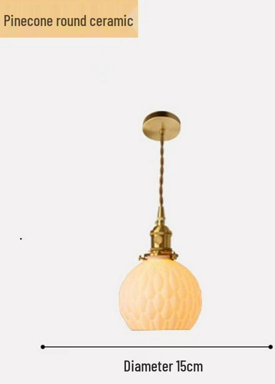 

Japanese Ceramic Retro Pendant Light - Small and Fresh Design for Coffee Shops, Hotels, Bars, and Bedside Use No Bulb Included