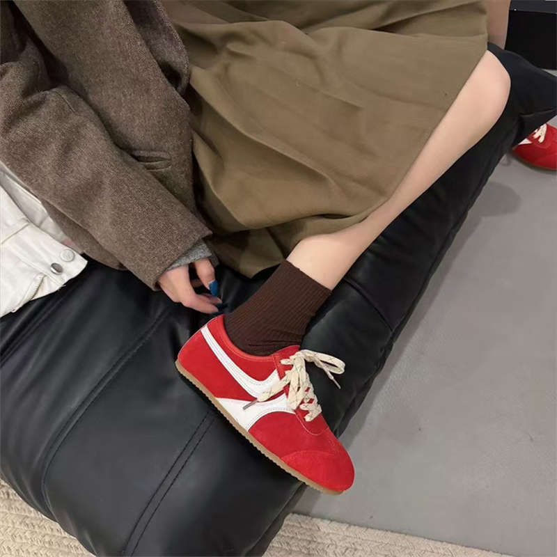 Retro German Training Shoes Spring and Autumn New Versatile Forrest Gump Shoes Casual Sports Shoes Flat Baseplate Shoes Women