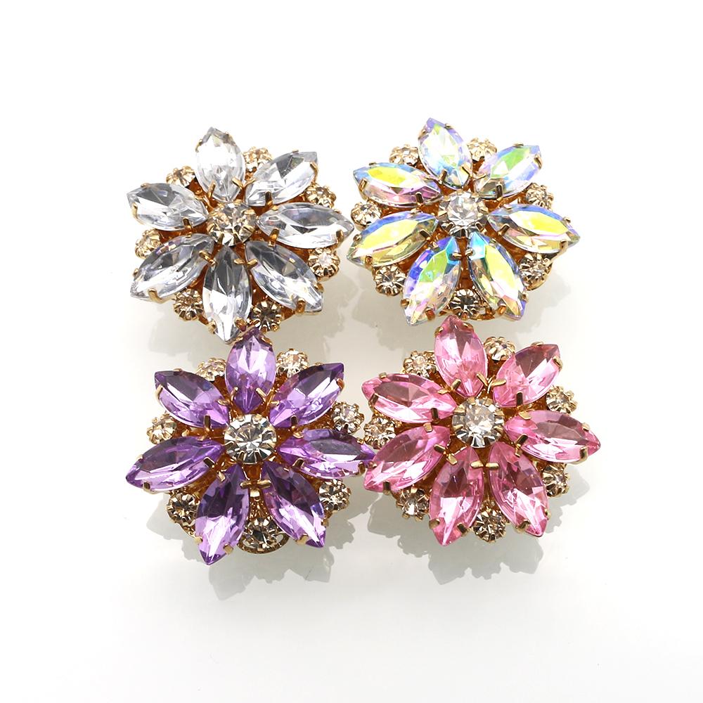 30MM2Pcs/Lot New Hot Selling Clothing Button Horse Eye Glass Diamond Button Cuff Coat Suit Shirt Fashion Versatile Button