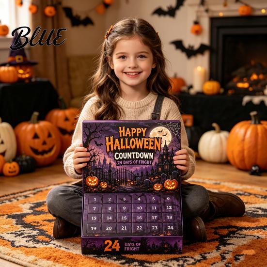 Kids Holiday Gift with Figures 24 Day Advent 2026 Calendar Halloween Countdown Box 24-day Novelty