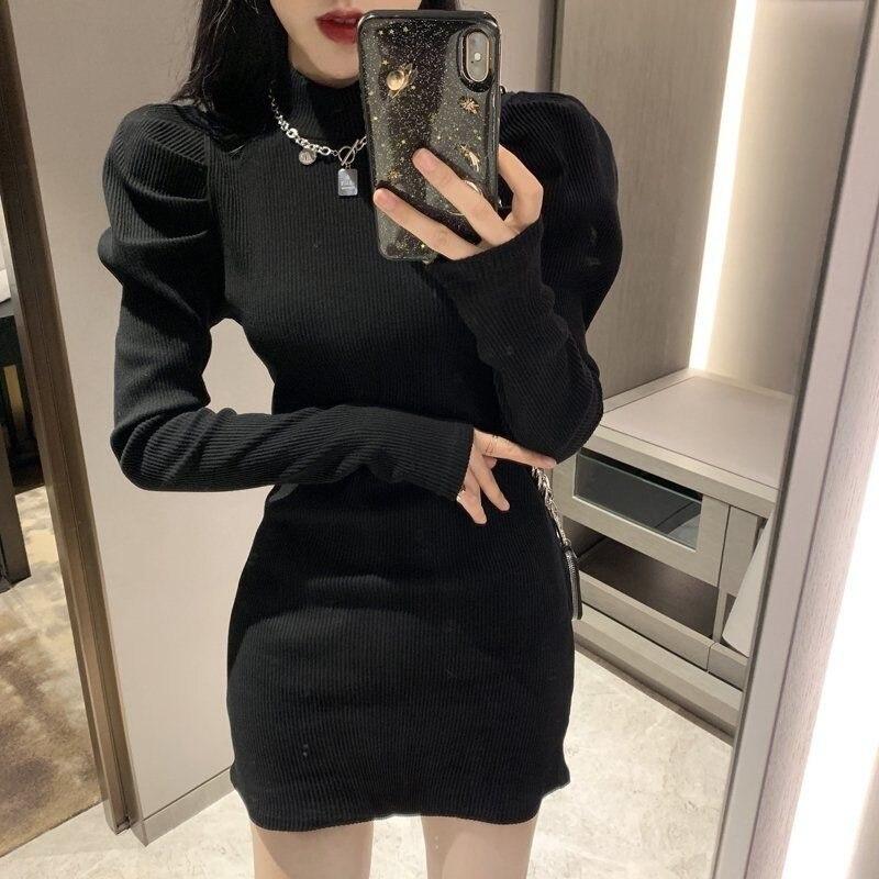 Warm Black Bodycon Dresses 