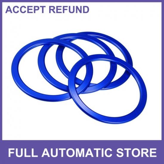 AC Air Vent Outlet Cover Ring Trim Blue FOUR for Toyota Tundra 14-21