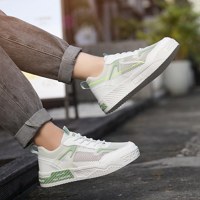 Fashion Vulcanized Sneakers Men Mesh Breathable Canvas Shoes For Men Summer Casual Shoes Sneakers Male British Style Sneakers