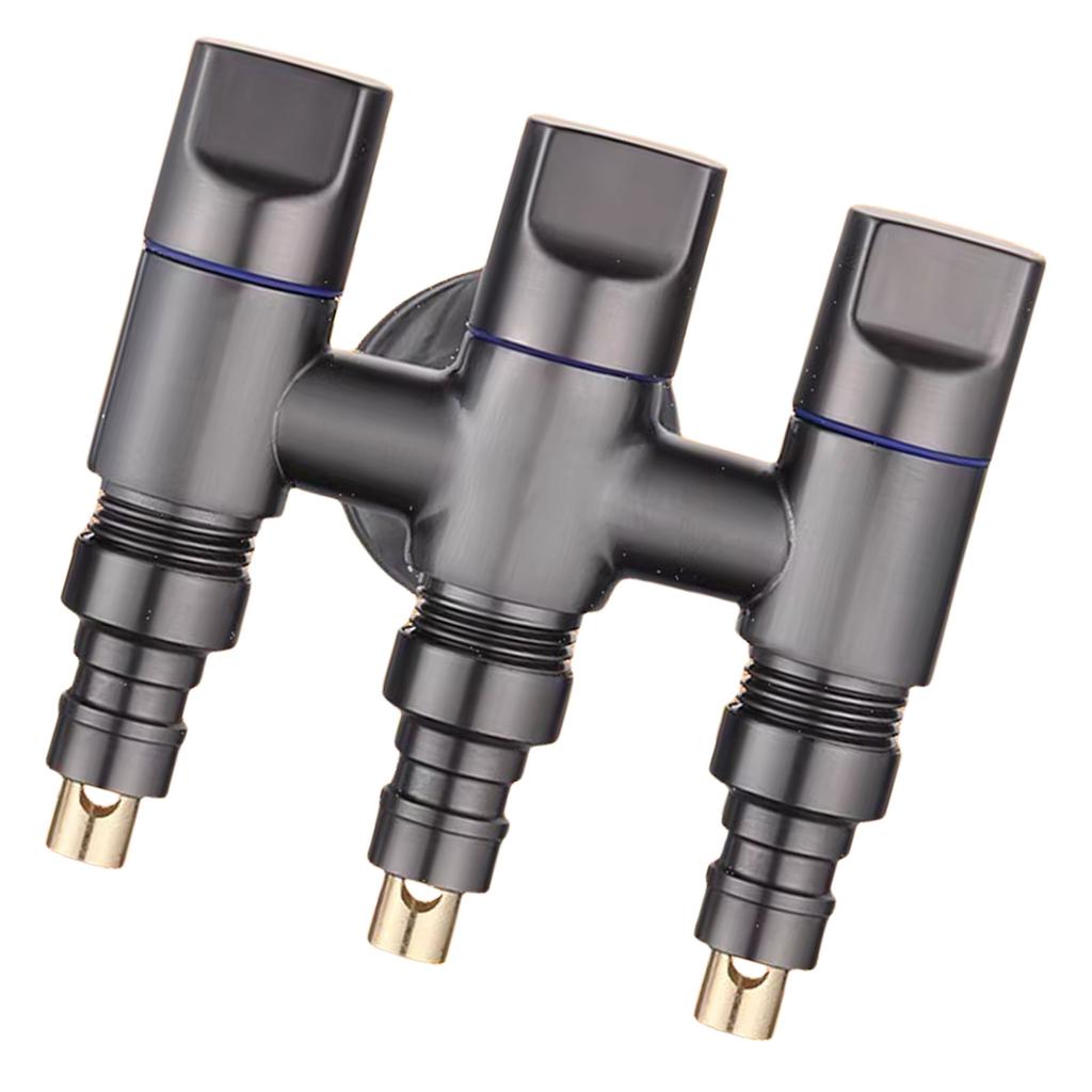 3 Way Water Diverter Valves Steel Quick Connect Splitter Versatile 3 Way Water Distributor for Kitchen Bathroom Garden