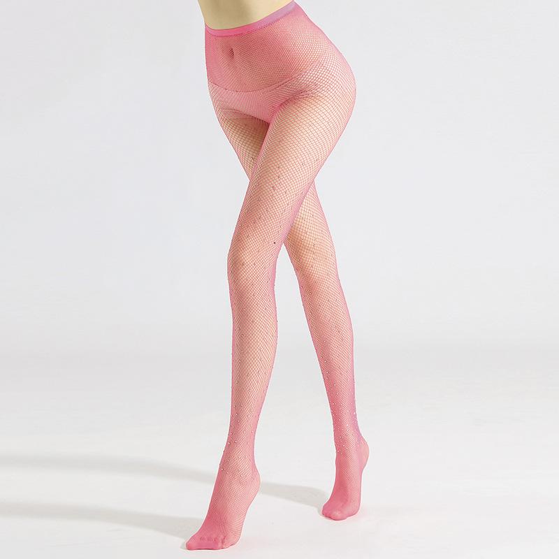 Mesh Socks Summer Diamond Thin Women's Sexy Hollow Black Popular Leg Fishing Net Socks Trend Mesh Socks