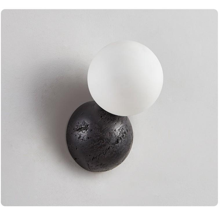 Wabi-Sabi Mid-Century Creme Wandlampe für Schlafzimmer oder Wohnzimmer