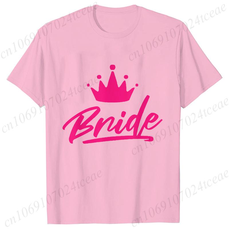 Team Bride TShirt Woman Bachelorette Single Farewell Party Blouses Bridal Shower Wedding Tops Casual ONeck Short Sleeved Tees