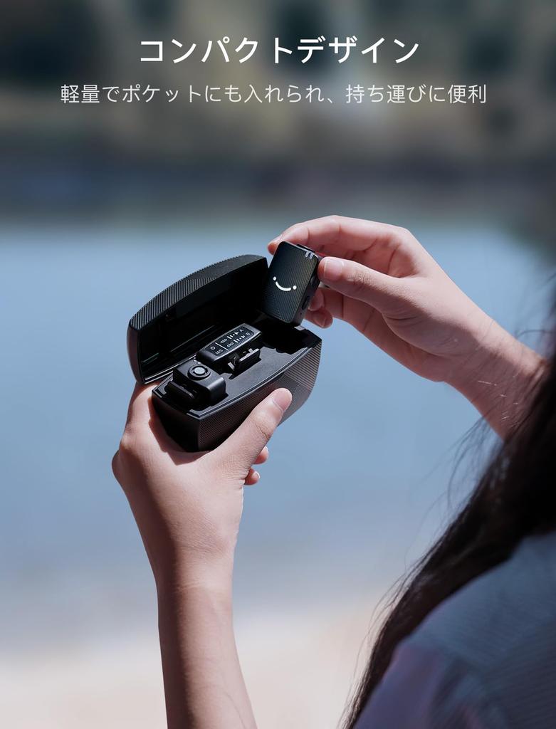 FIFINE Wireless Microphone, Lapel Microphone, 6 Hours of Continuous Use, Noise Cancelling, 2-Person Simultaneous Use, Storage Charging Case,