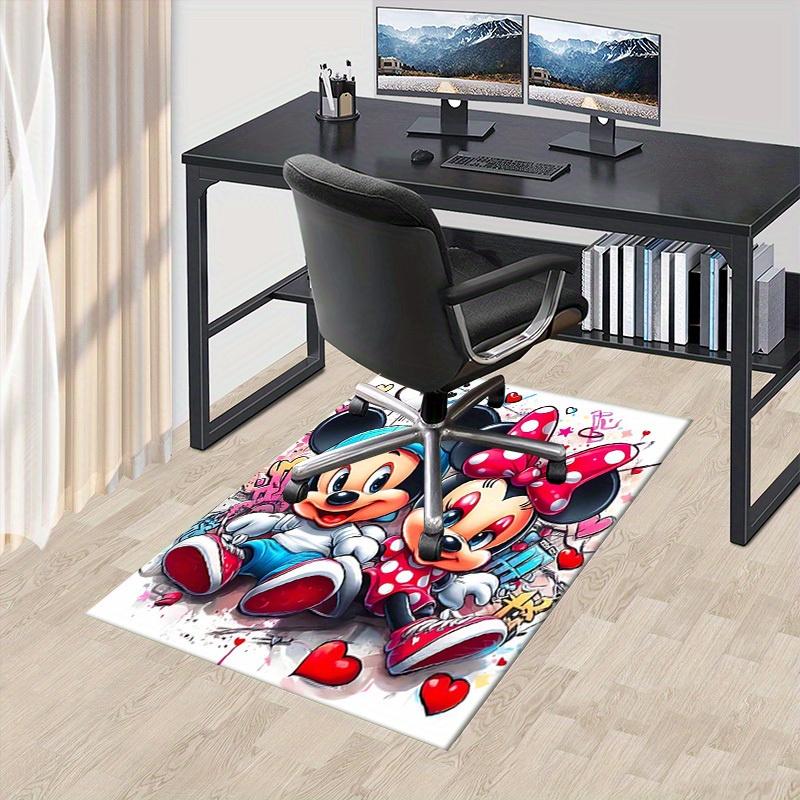 Office Carpet, Under Chair Rug, Gift for Home Decor, Mickey Mouse and Minnie Mouse Love Theme, Perfect for Room or Play Area, Soft a 60cm by 90cm