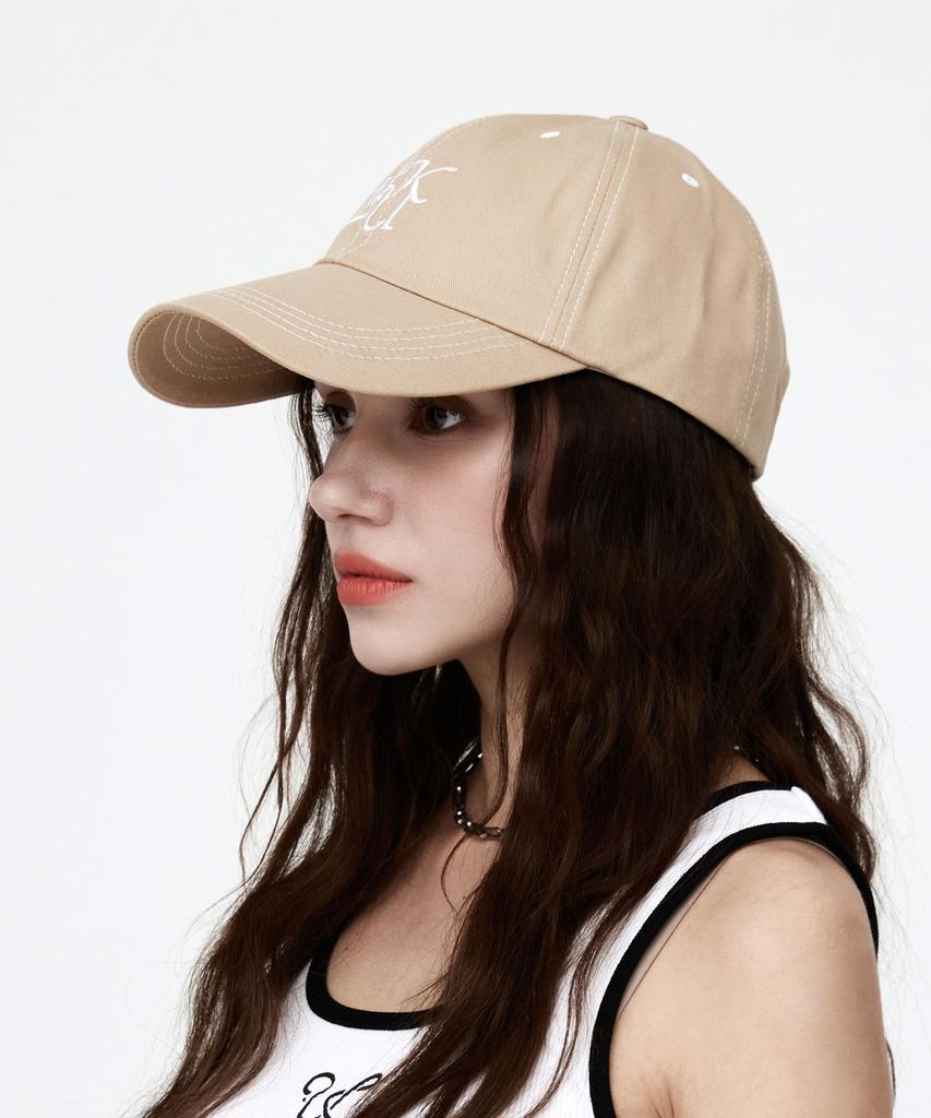 ULUK Lucida Stitch Embroidered Ball Cap_Beige