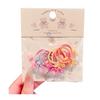 10Pcs Hair Ropes High Elasticity Imitation Pearl Decor Bow Shape Hair