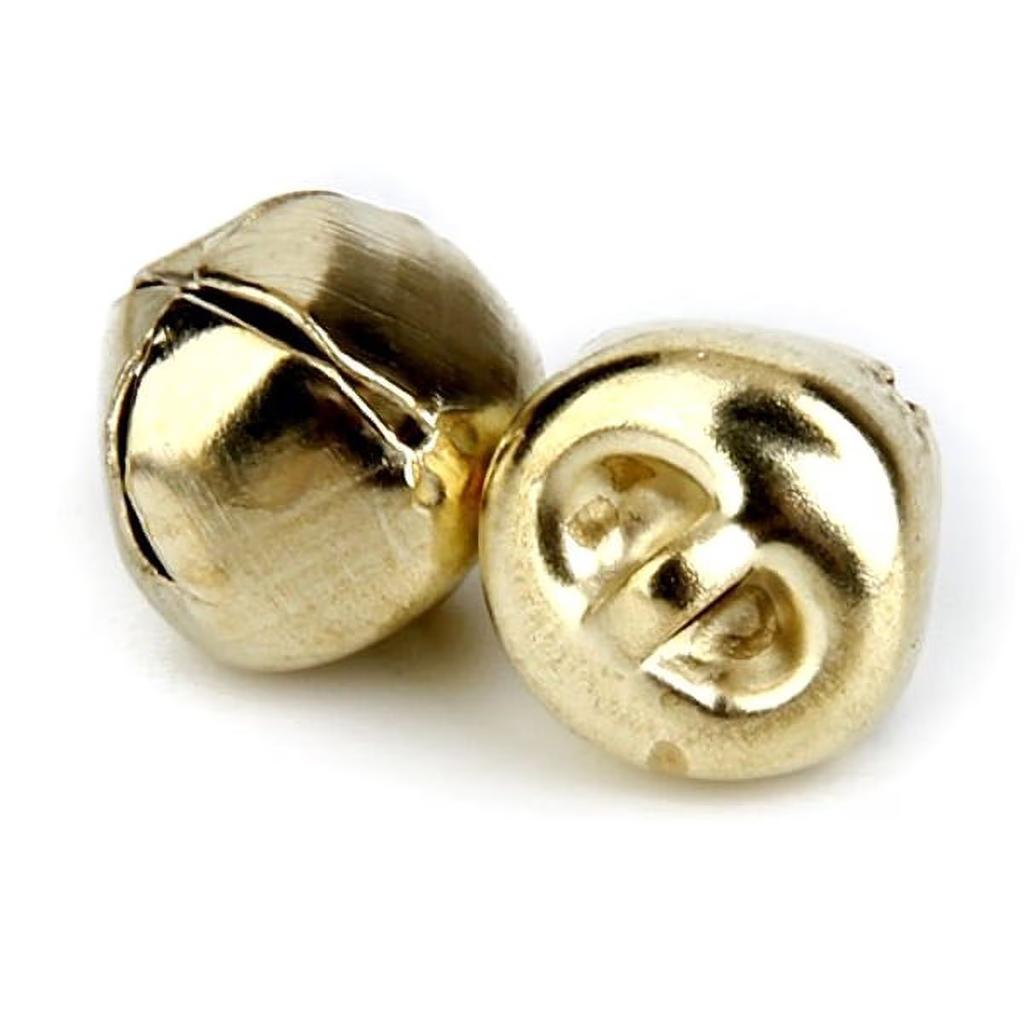 100 Stuks Kerstbelletjes 1 Inch voor Knutselen en Kerstversiering Huis Goud