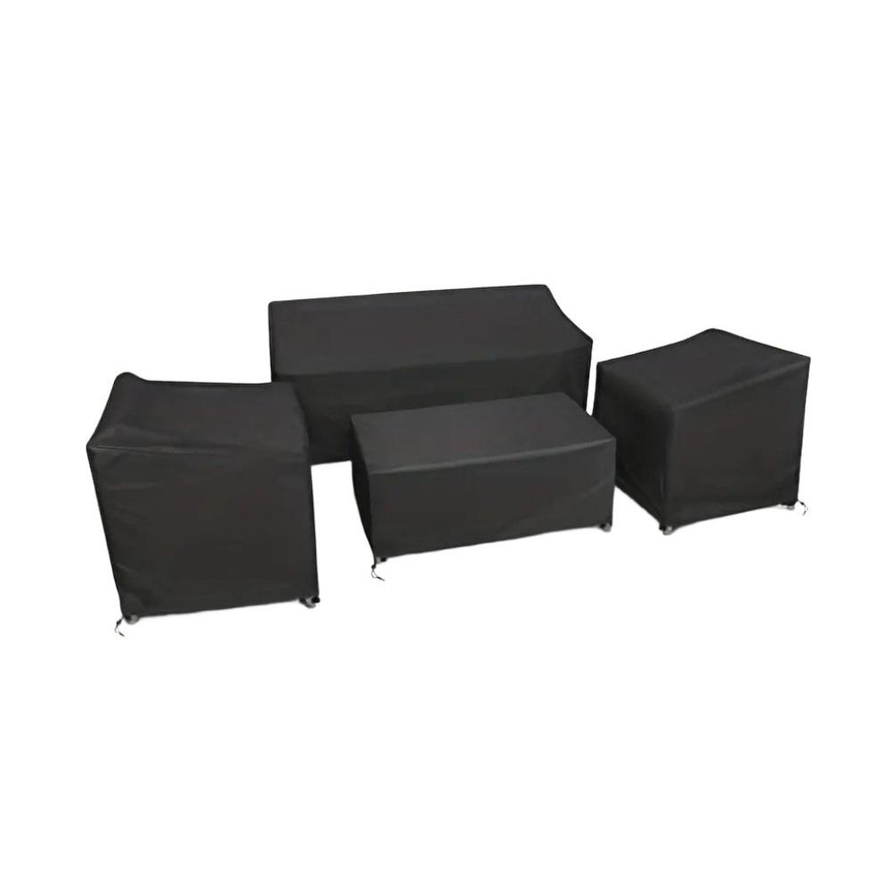 Outdoor Courtyard Black Waterproof Furniture Covers Black Furniture Covers Breathable Material Double Protection