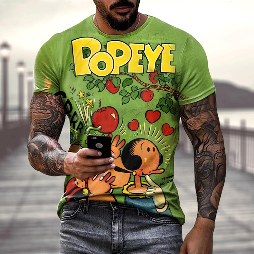 Casual Round Neck T-shirt 3D Digital Printing T-shirt Summer Style Men's Fashion Slim T-shirt Short-sleeved Top Size XXS~6XL