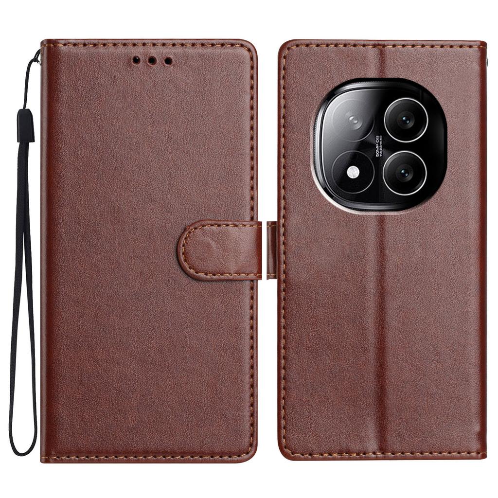 For Xiaomi Redmi Note 14 Pro+ 5G Leather Case Wallet Stand Phone Cover with Handy Strap