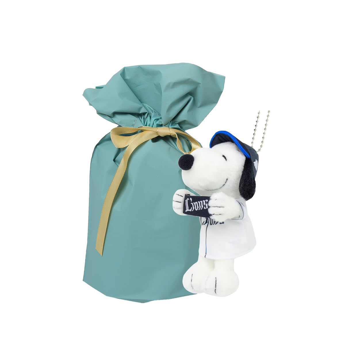 Плюшевый ремешок Yoshitoku Snoopy, всего Официальный лицензионный продукт Saitama Seibu Lions из 12 профессиональных бейсбольных команд. Поставляется в подарочном пакете. Синий цвет.