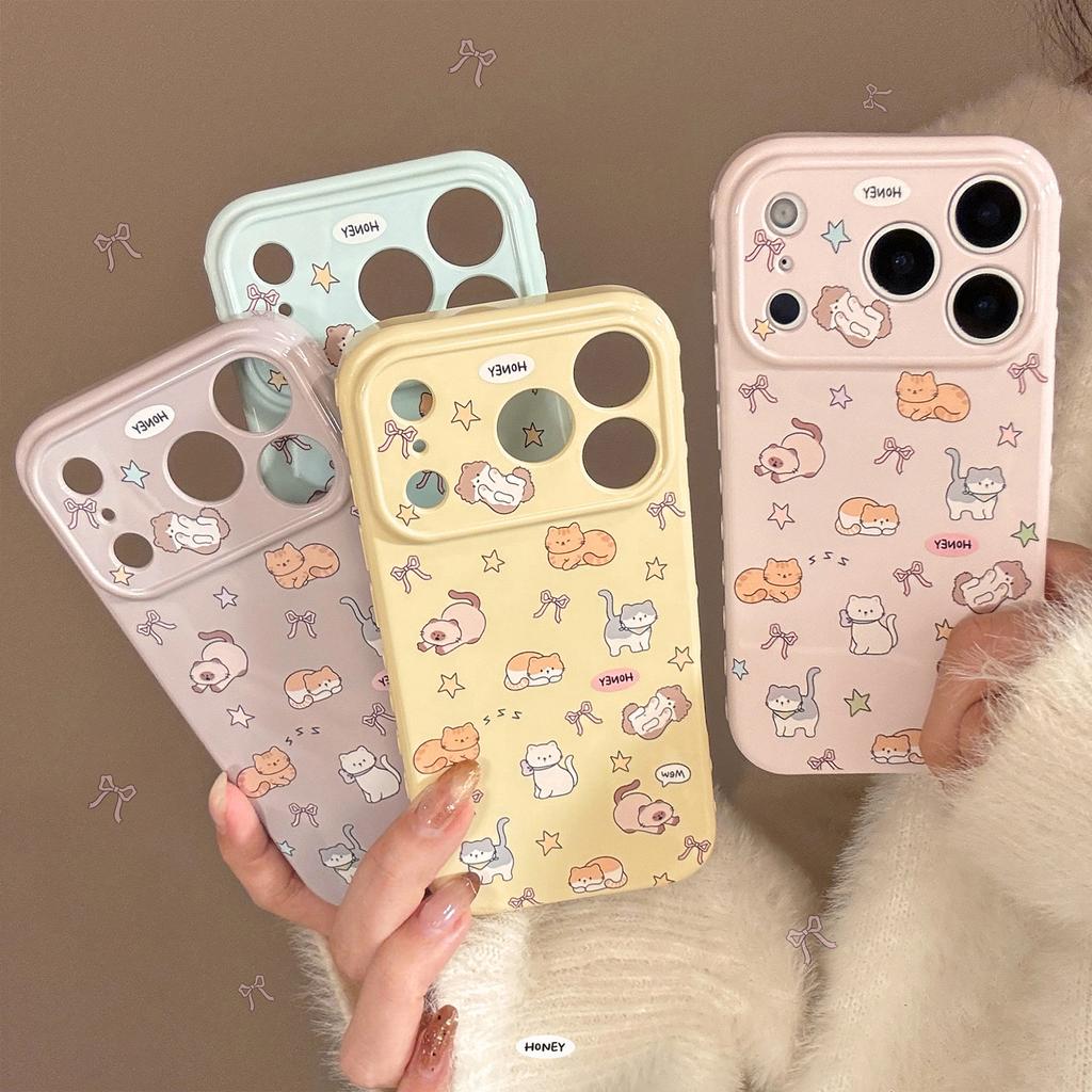 Suitable for Apple 17promax Mobile Phone Case Iphone16 Cute Cat 15 Anti-fall 13 Soft 12 Korean Style High Quality