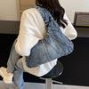 Trendy Denim Shoulder Bag All-Match Classic Niche Design Underarm Bag For Women Daily Use Shopping Bag